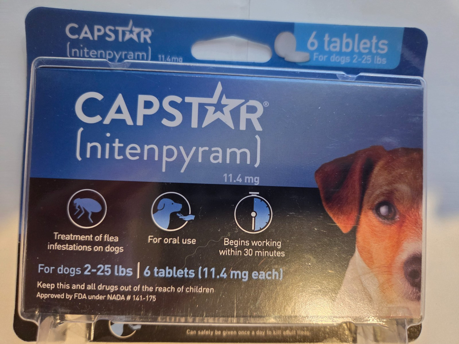Capstar Oral Treatment for Small Dogs (2-25 lbs) - 6 Tabs Bo...