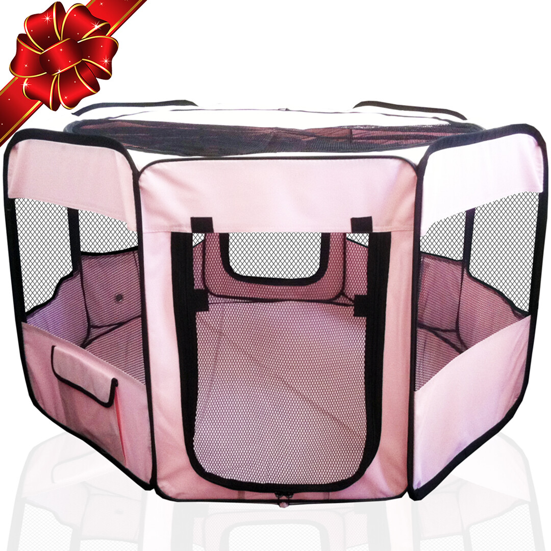 Premium Indoor/Outdoor Pet Playpen Cage Tent - Dog Cat Trave...