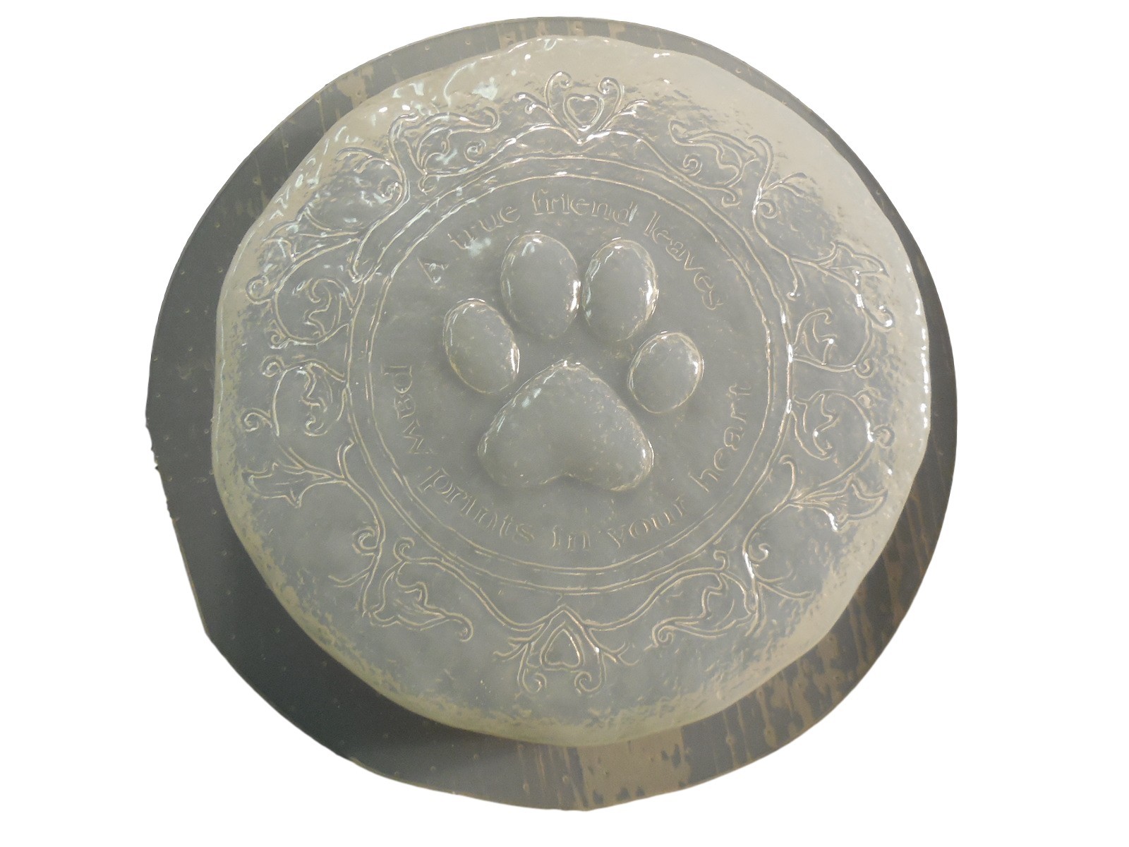 Small Paw Print Concrete Craft Mold for Memorial Stepping St...
