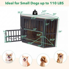 Corner Dog Crate Furniture, Wooden Dog Kennel End Table, Hea...