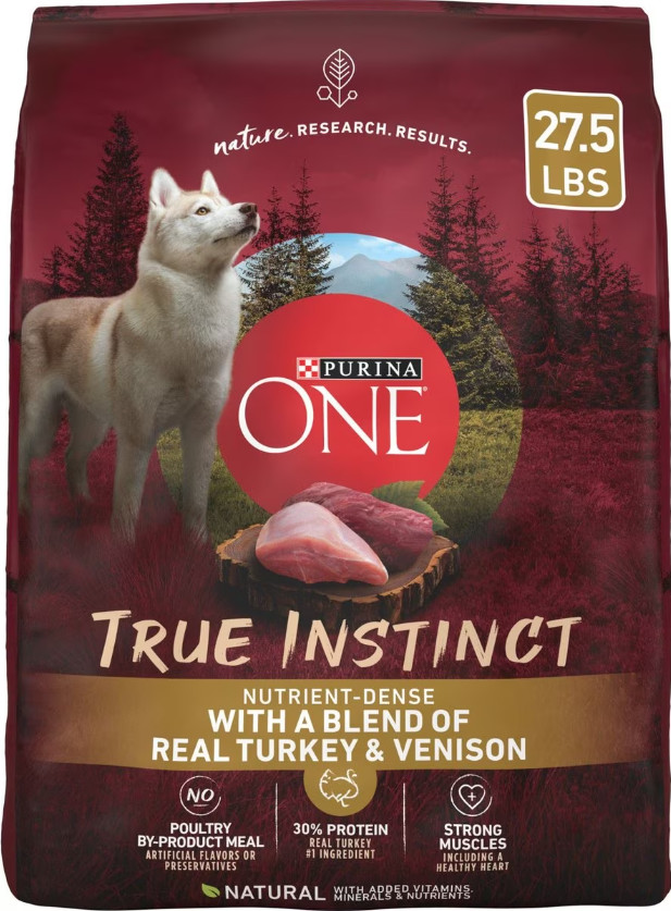 Purina ONE True Instinct Turkey & Venison Dry Dog Food - 27....