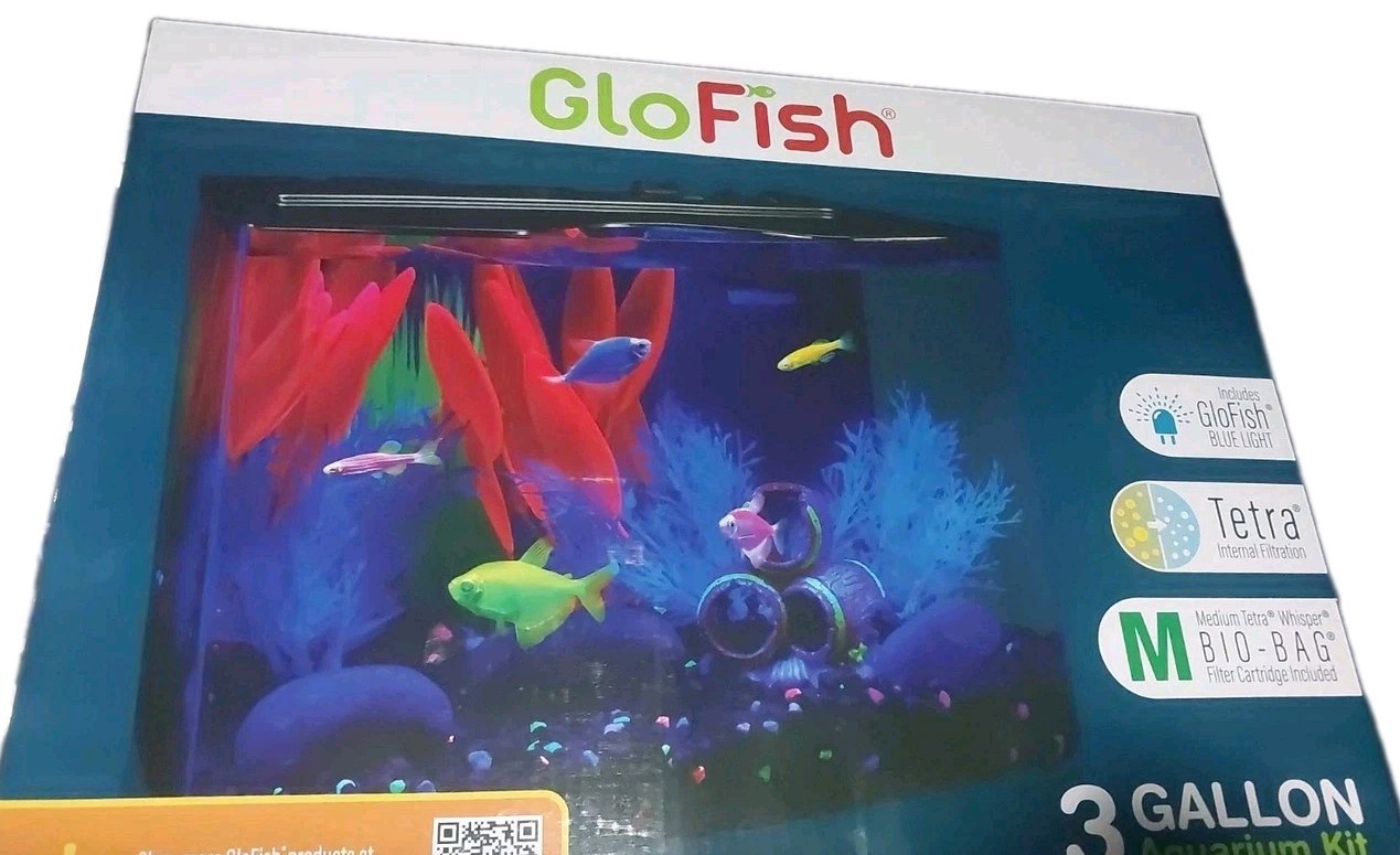 GloFish Aquarium Kit - 3 Gallon Setup with LED Lighting and...