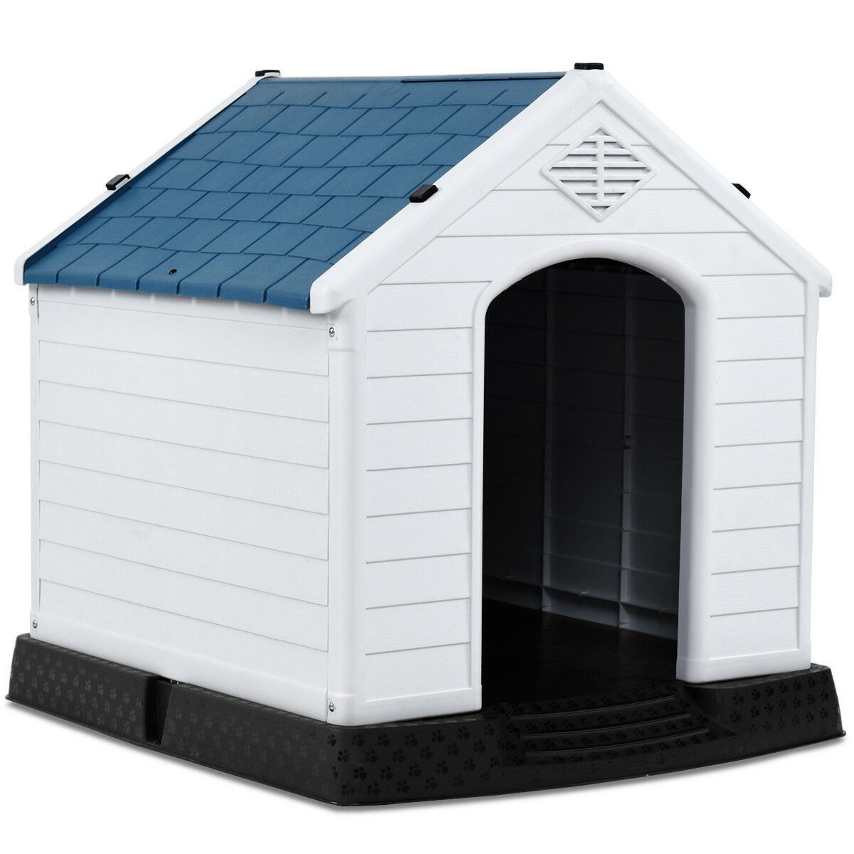Petsjoy Medium-Sized Puppy Shelter Waterproof Dog House Blue