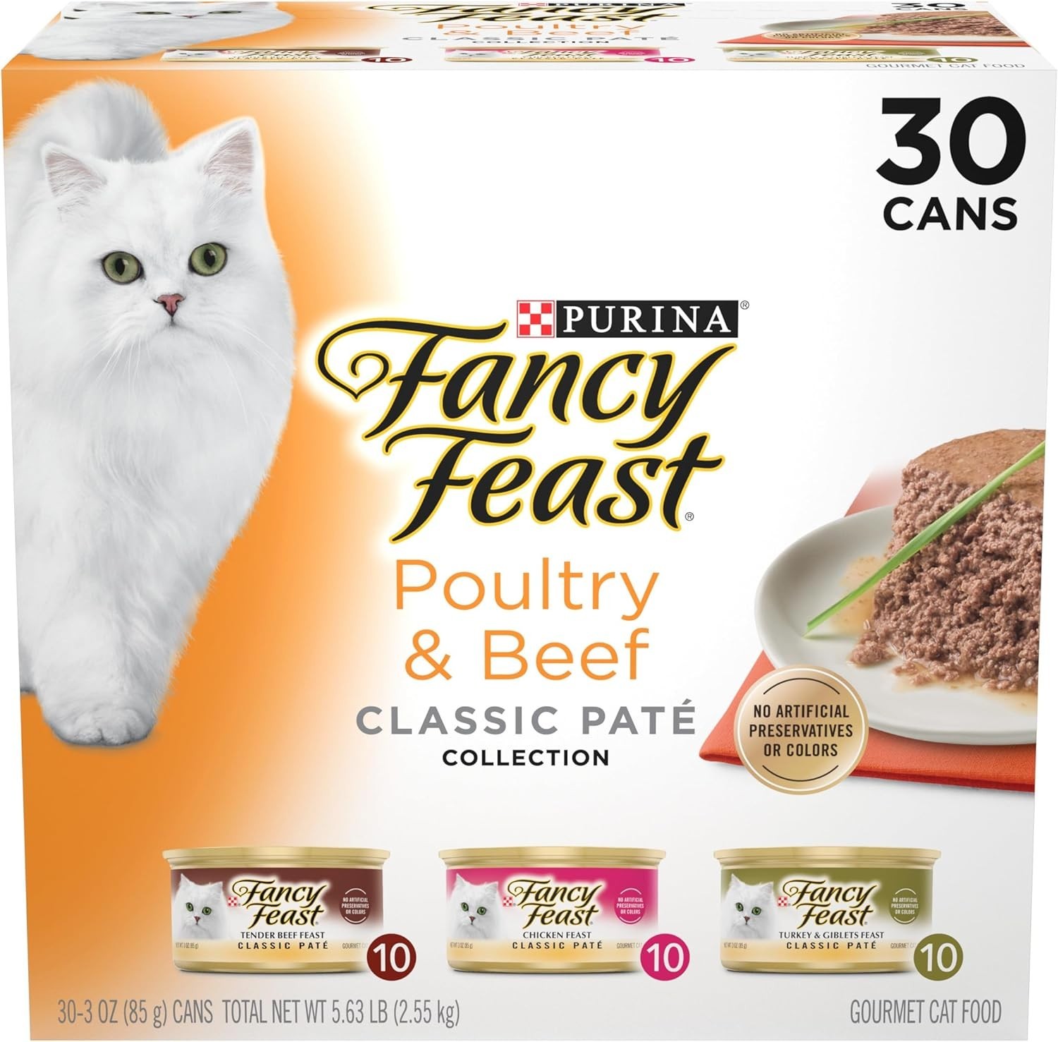 Fancy Feast Classic Poultry & Beef Feast Pate Pack of 30 oz