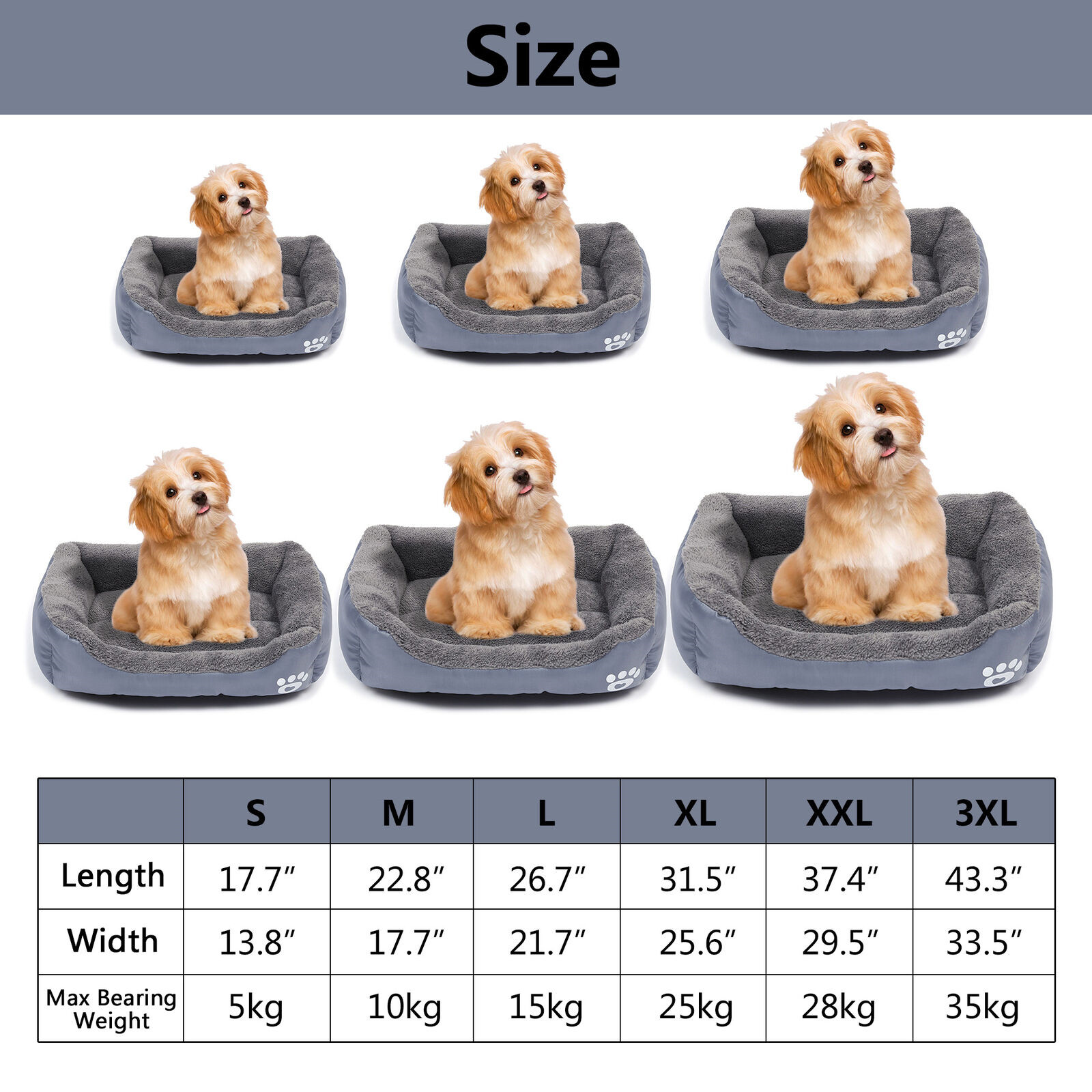 Washable Pet Dog Cat Bed Puppy Cushion Soft Kennel Mat