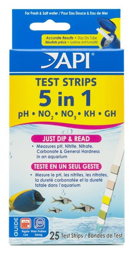 API 5 in 1 Aquarium Test Strips (25 Strips)