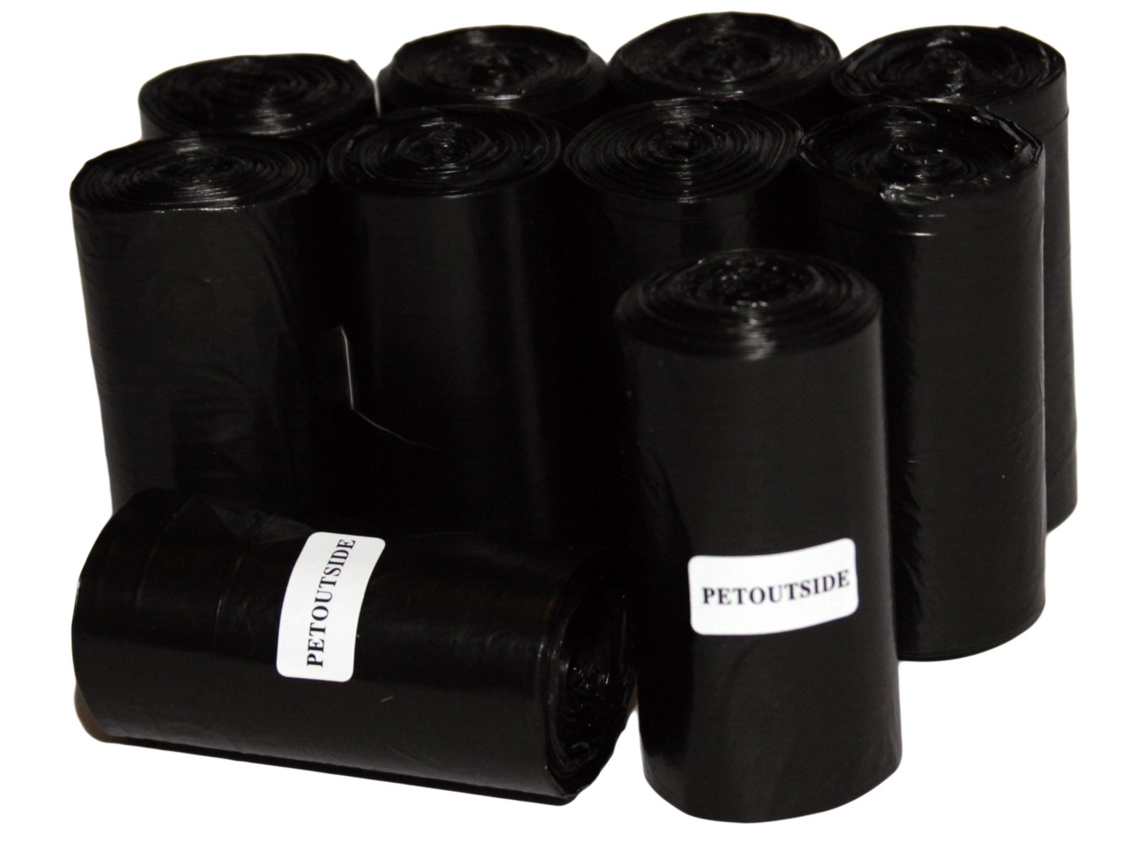 Unscented Dog Waste Bags - 45 Rolls (Black) - Refill Pack