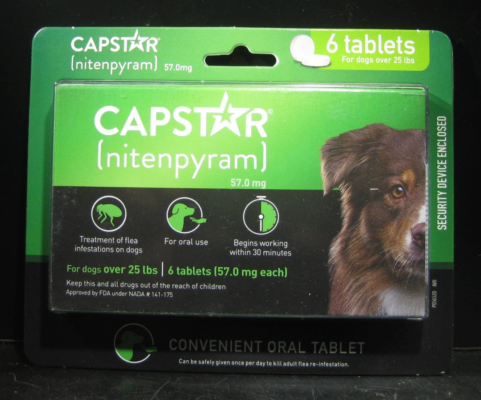 CAPSTAR Oral Treatment for Large Dogs (Over 25 lbs) - 6 Tabs