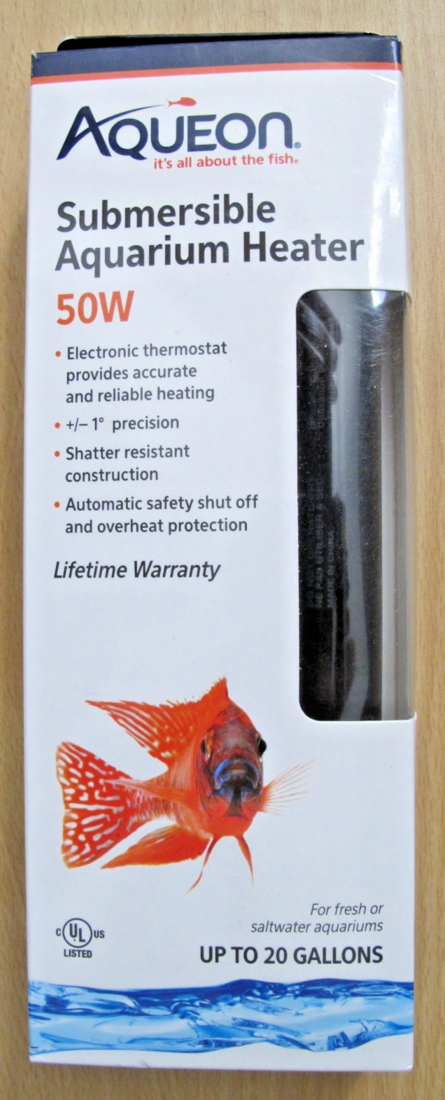 Aqueon Submersible Aquarium Heater | 50 Watts | Up to 20 Gal...