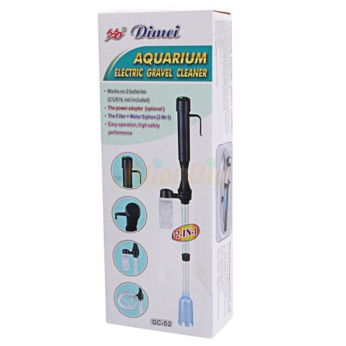 Aquarium Fish Tank Gravel Battery Vacuum Syphon Cleaner Pump...