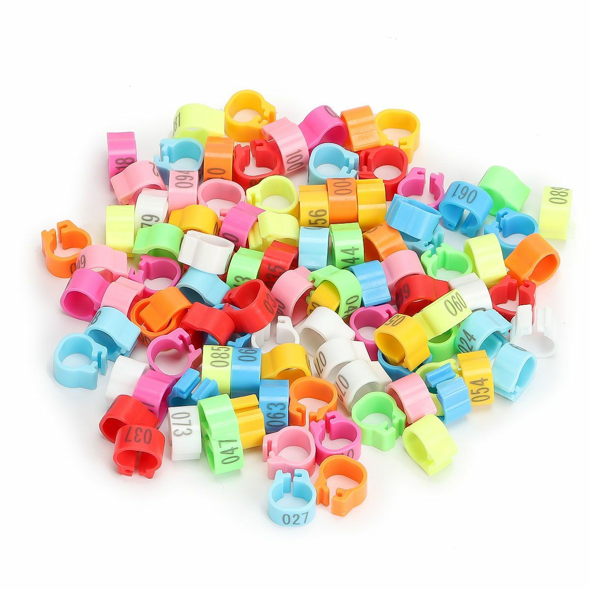 Pigeon Parrot Quail Leg Rings ID Tags - 100 Pieces