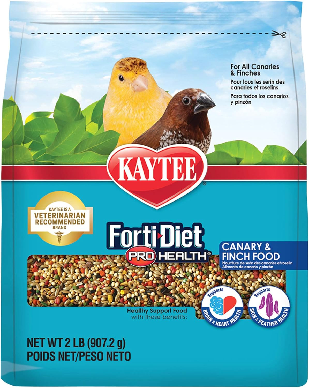 Kaytee Forti-Diet Pro Health Canary & Finch Food - 2 Pound P...