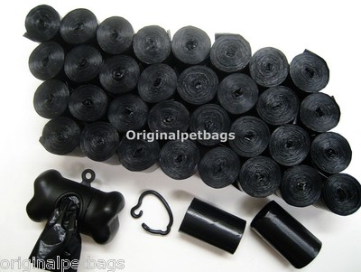 704 Refill Dog Pet Waste Poop Bag Walk Leash Black Bone Disp...