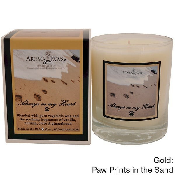 Aroma Paws Natural Pet Memorial Candle Vanilla Nutmeg Clove...