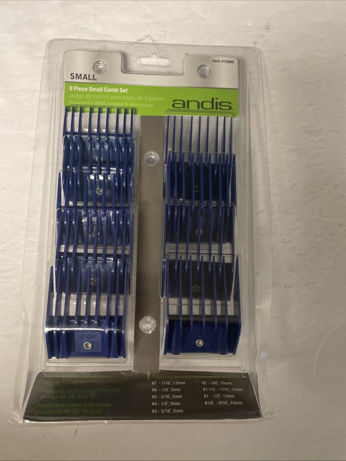 Andis Pet Dog Hair Combs Set - Small Size - 9 Pieces