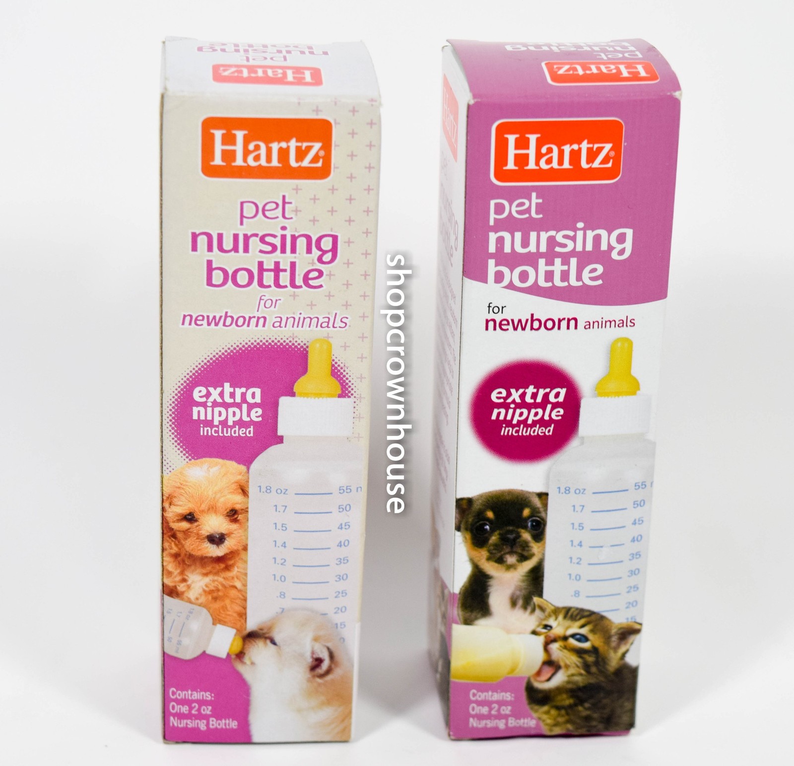 Hartz Pet Nursing Bottle - 2 oz Extra Nipple for Newborn Ani...