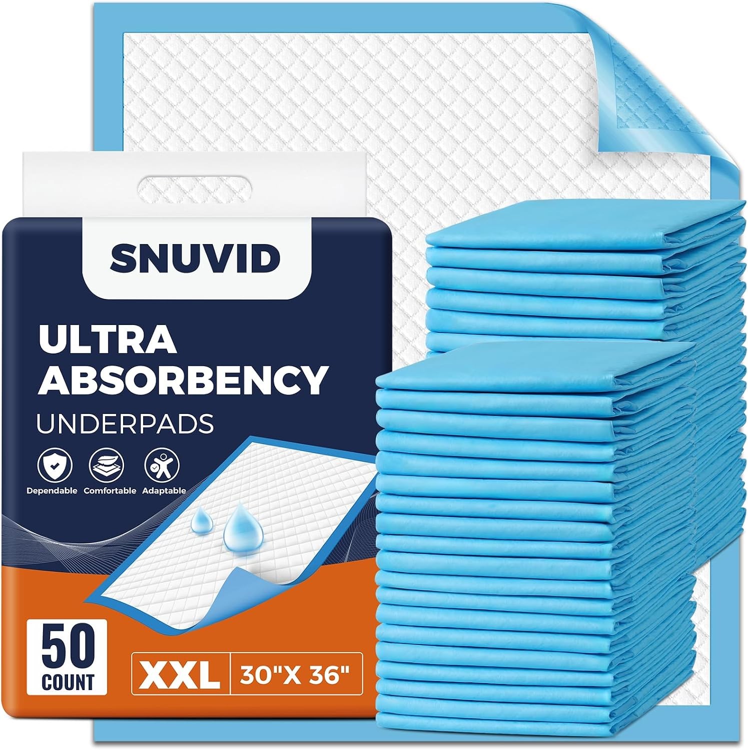 Super Absorbent XXL Disposable Underpads - 30" x 36" Bed Pac...