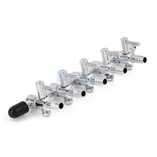 Aquarium Tank Air Pump Flow Tube Pipe 5-Way Stainless Steel...