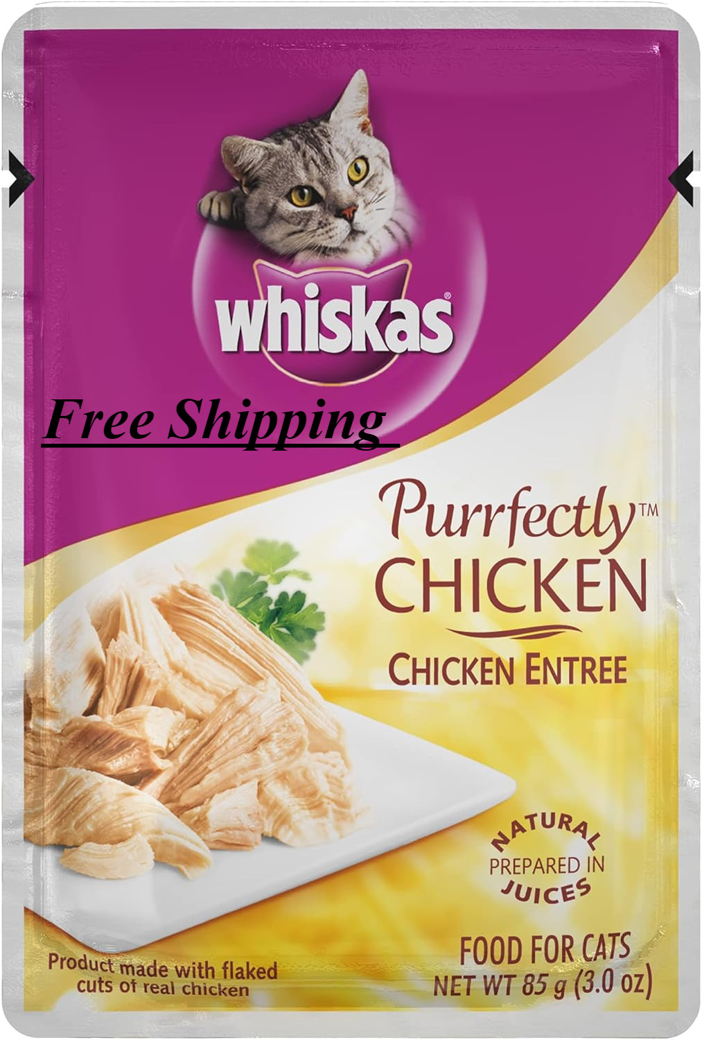 Whiskas Purrfectively Chicken Wet Cat Food - Flavor Pack of...