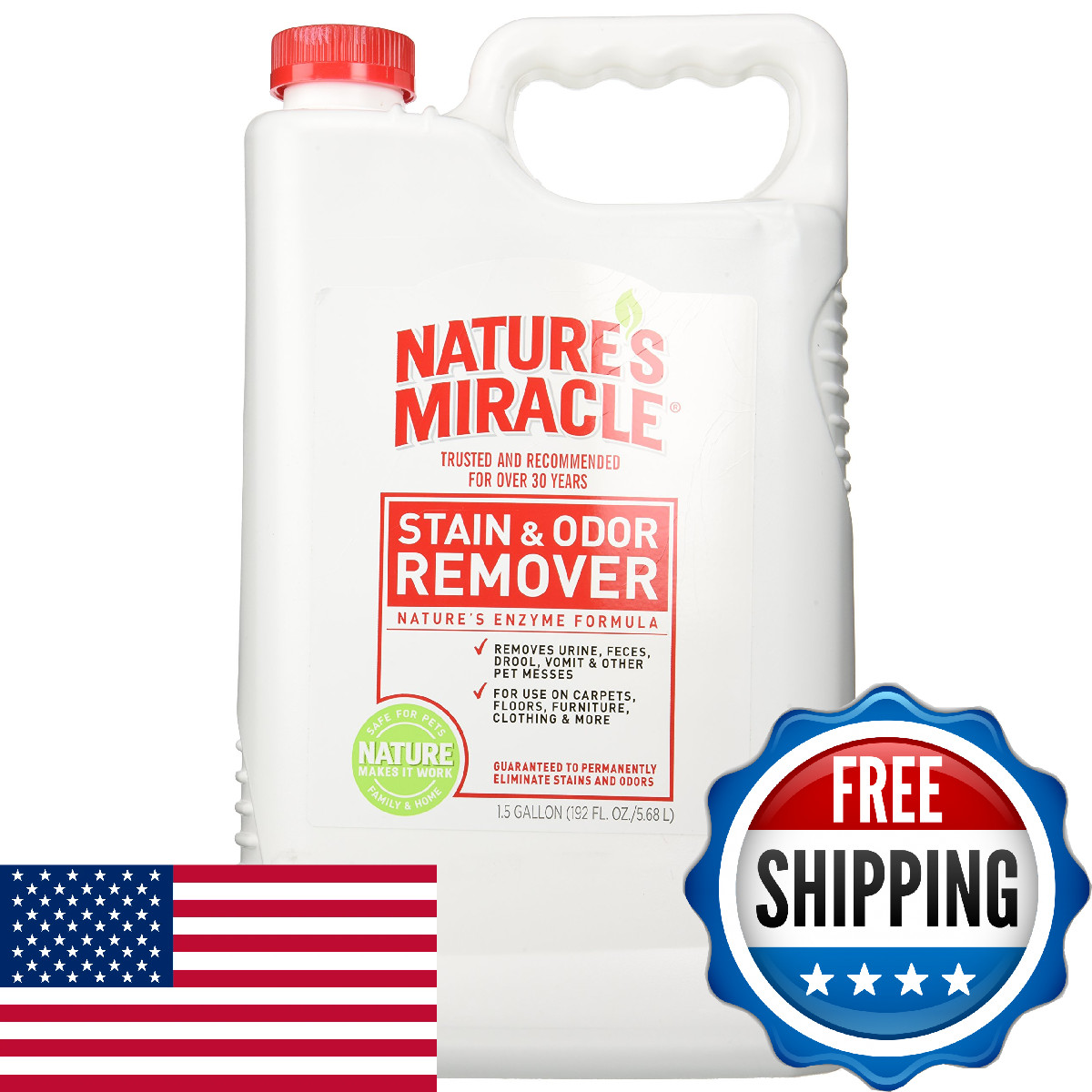 Nature's Miracle Stain & Odor Remover - 1.5 Gallon