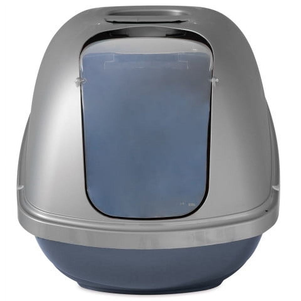 Jumbo XL Silver Blue Cat Litter Box Enclosed