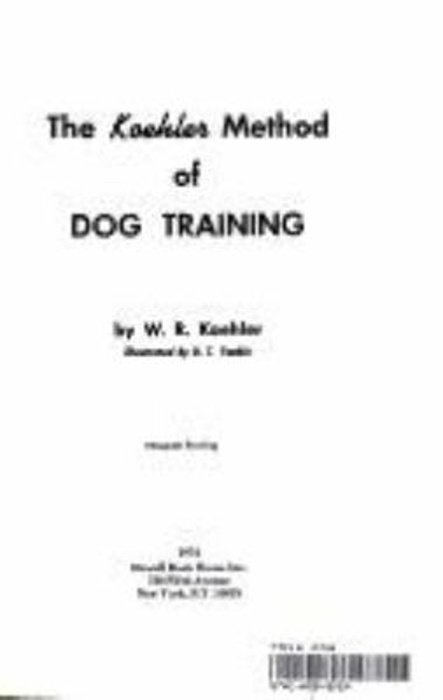 Koehler Dog Training Method Paperback