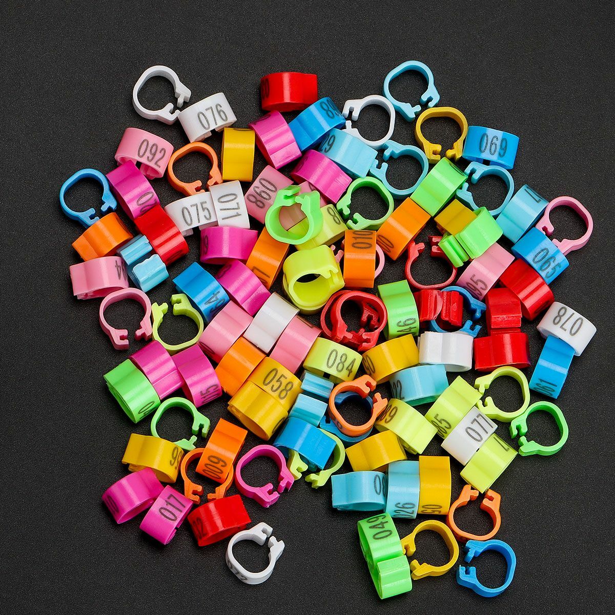Pigeon Parrot Bird Rings Set - Clip Rings Numbers 1-100