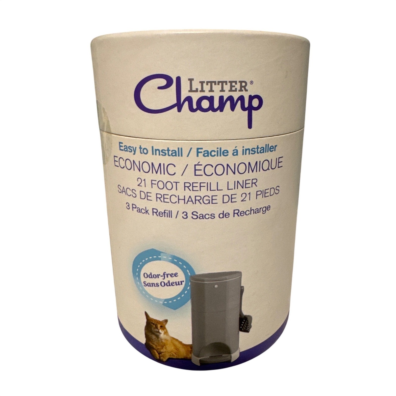 Litter Champ Cat Waste Refill Liner System - 3 Pack, Odor-Fr...