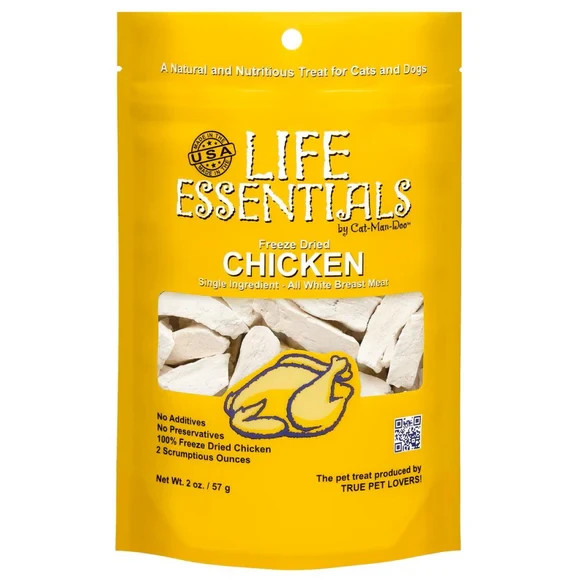 Cat-Man-Doo Life Essentials Freeze-Dried Chicken Breast Trea...