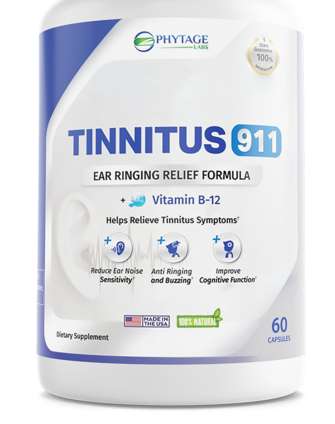Tinnitus Relief Dietary Supplement Capsules