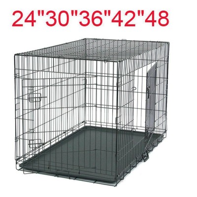 24"/30"/36"/42"/48" Pet Cat Dog Folding Steel Crate Playpen...