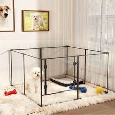 Tall Acrylic Clear Dog Play Pen Indoor Puppy Playpen With Do...