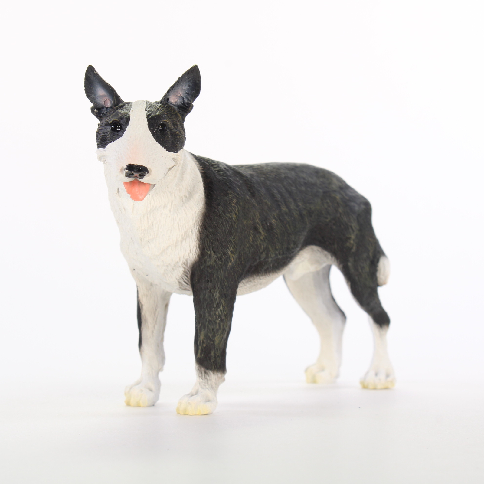 Bull Terrier Hand-Painted Brindle Figurine Statue