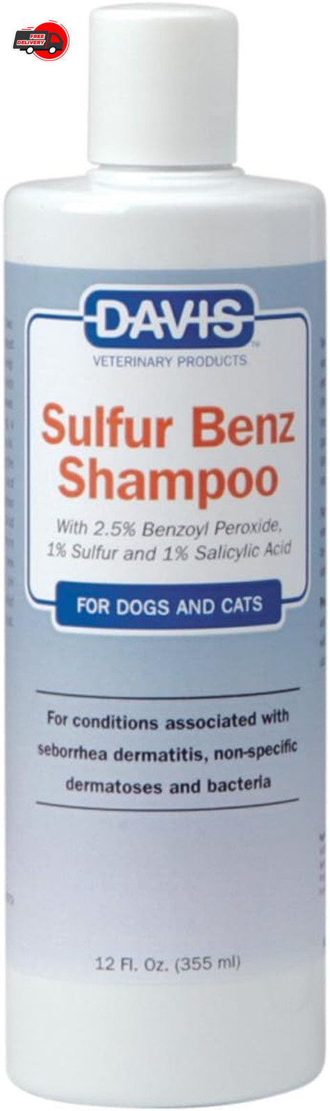 Davis Sulfur Benz Shampoo for Pets 12 oz