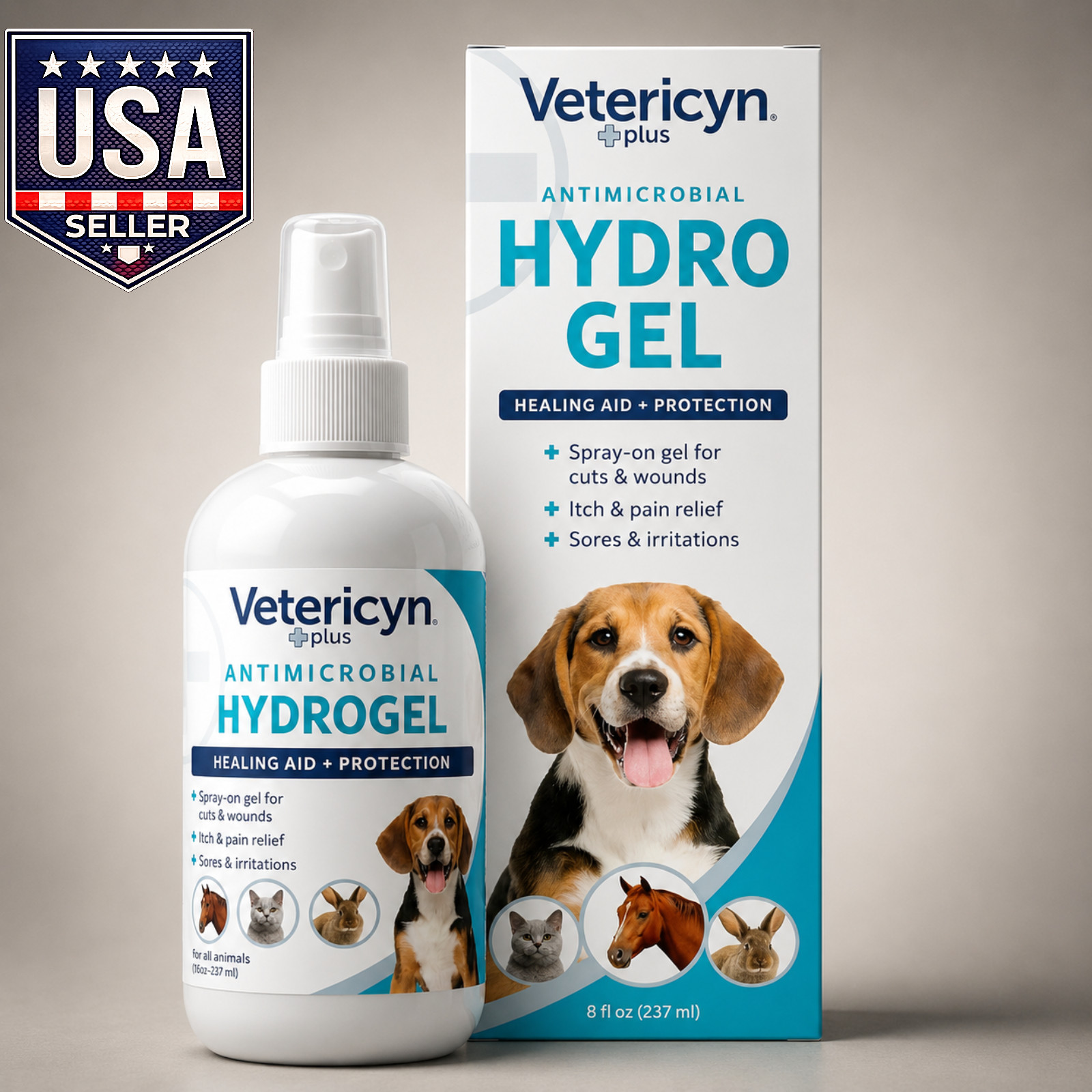 Vetericyn Plus Dog Wound Care Hydrogel Spray - Itchy Skin Re...