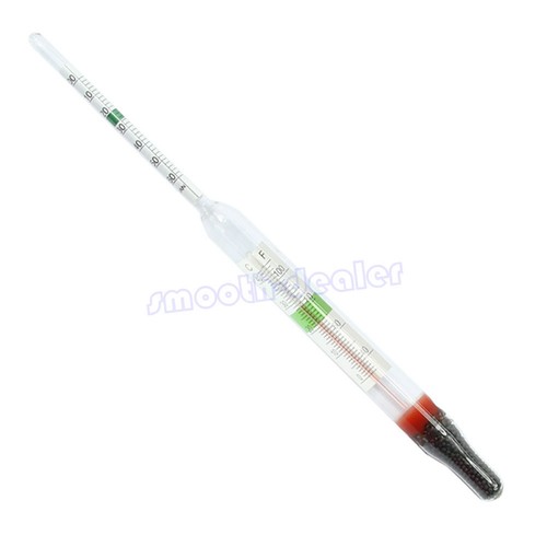 New Glass Hydrometer Aquarium With Thermometer Salt Marine S...