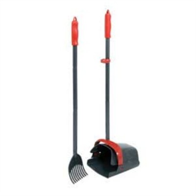 Pet Waste Dog Clean Pick Up Bin Rake Handle Shovel Poop Remo...