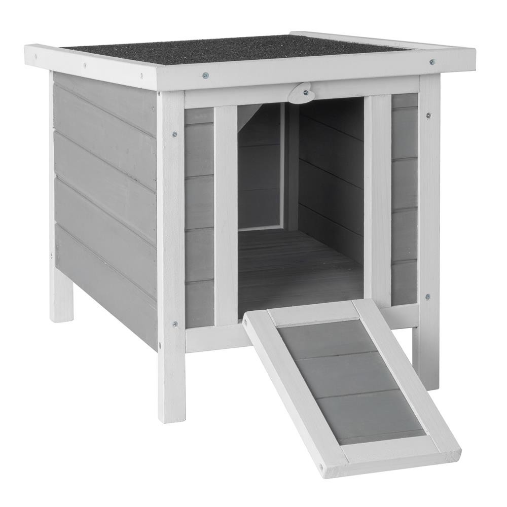 Dog House with Balcony Cat Room Puppy Shelter Wooden Indoor...