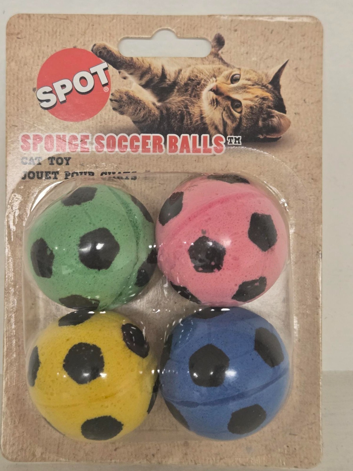 Spot Ethical Sponge Soccer Balls Cat Toy 4-Pack