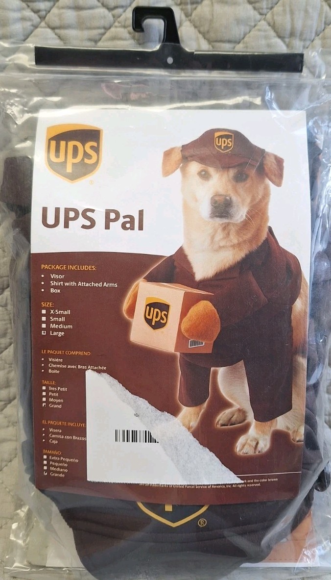 California Dog Costume - UPS Mail Carrier Puppy Design Large...