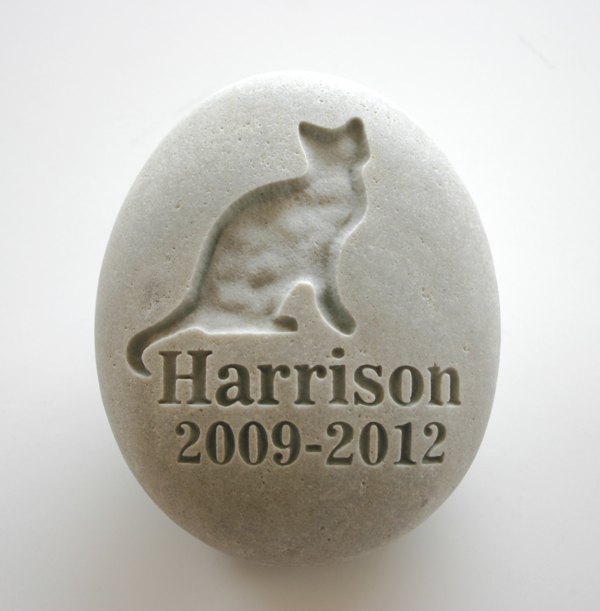 Custom Engraved Pet Loss Memorial Stone - Kitty Personalized
