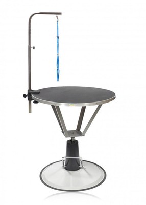 28" Diameter Pet Dog Hydraulic Grooming Table W/Arm Hgt-505