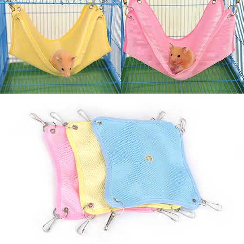 Bed Net Cloth House Cage Hanging Hammock Mat Rat Ferret Hams...