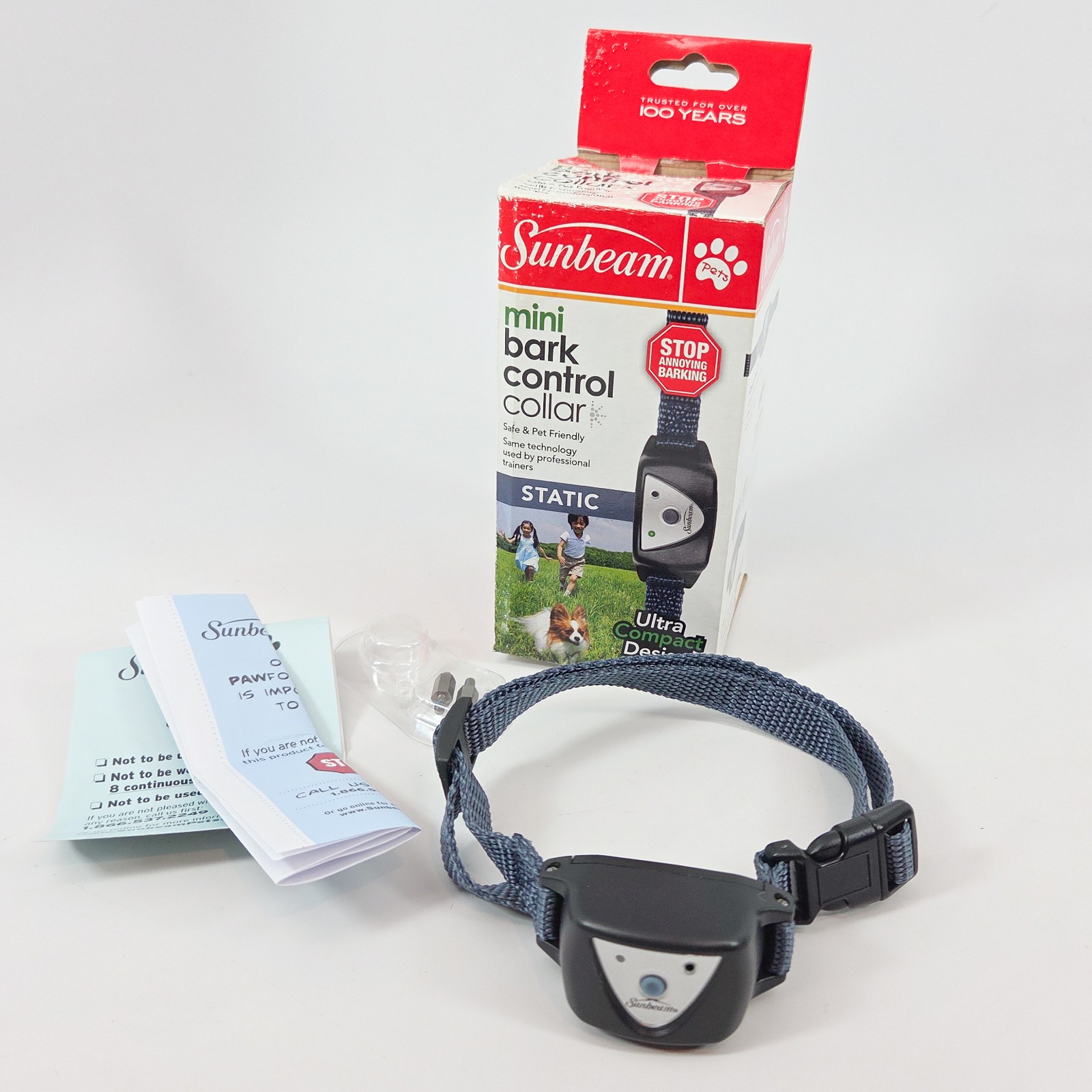 Sunbeam Bark Control Collar - Static Adjustable Training Lev...