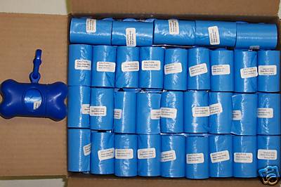 902 Pet Dog Waste Poop Bags / Dispenser Blue Coreless