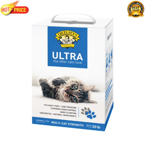 Precious Cat Ultra Unscented Hard Clumping Litter Box - 20 l...