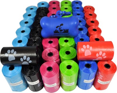 960 Colorful Designer Pet Dog Poop Waste Bags With Paw Print...