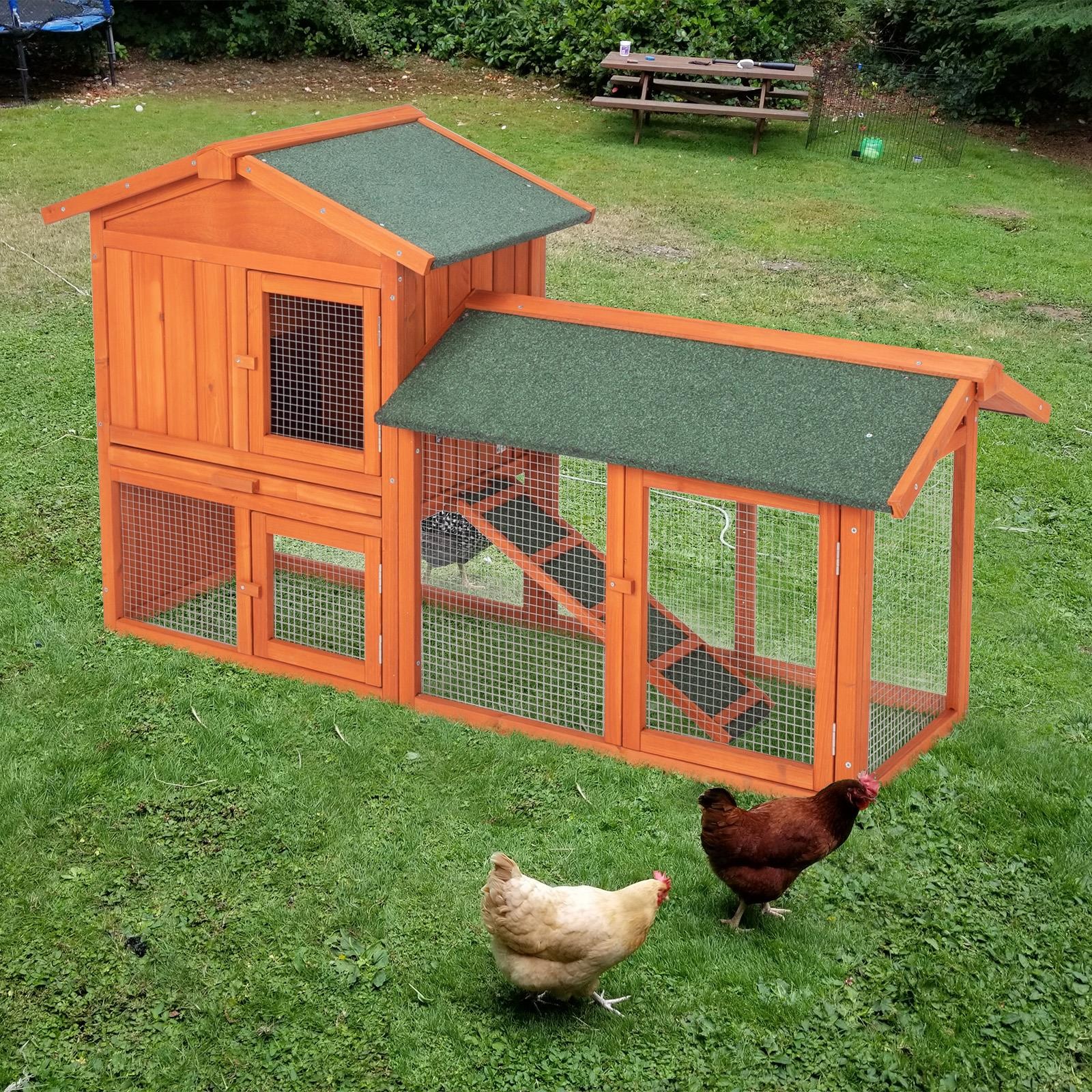 Woody Chicken Coop - Backyard Hen House with Nesting Box