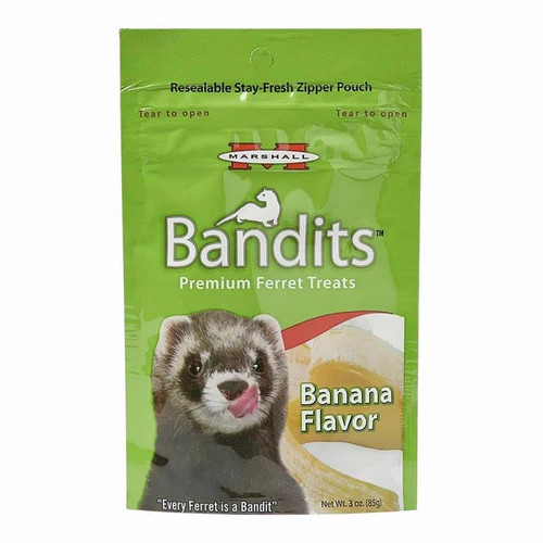 Marshall Bandits Banana Flavor Ferret Treats - 3 oz Pack