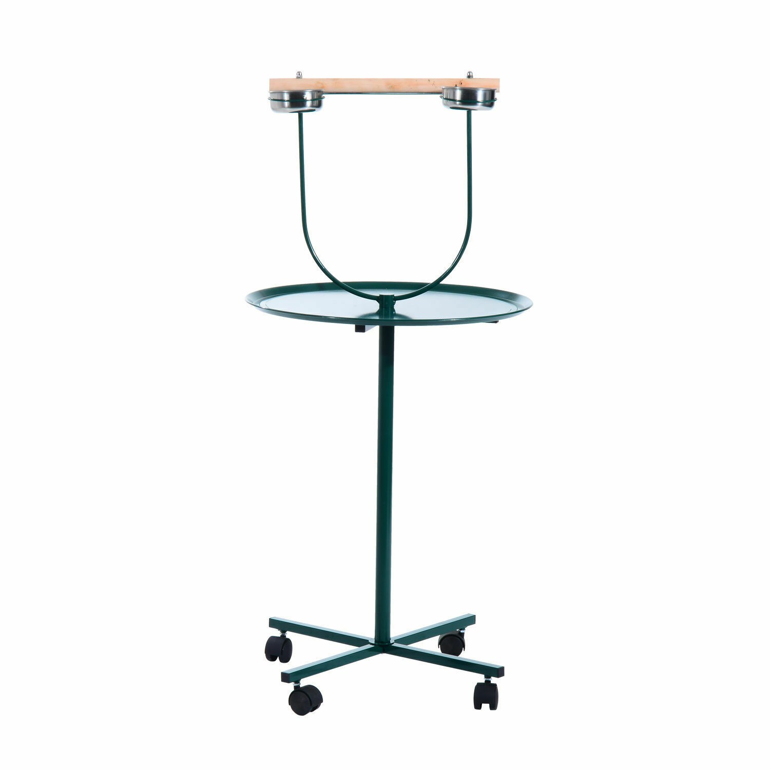 Stainless Steel Rolling Bird Playground Stand - 49 Inch